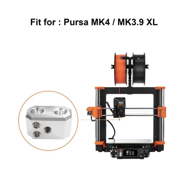 2PCS Aluminum Heater Block and 2PCS Silicone Socks Cover for Pursa I3 MK4/MK3.9/XL of 3D Printer Parts & Accessories, Extruder Hotend Heating Blocks and Silicone Sock Protecting - Image 6