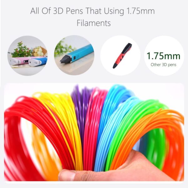 30Pcs 3D Pen Filament 1.75mm PLA Refills Pack, 3D Printing Pen Refills 30 Colors, Each Color 16.4 Feet, Universal Safety 3D Pen PLA Filament for 3D Pen and 3D Printer - Image 4