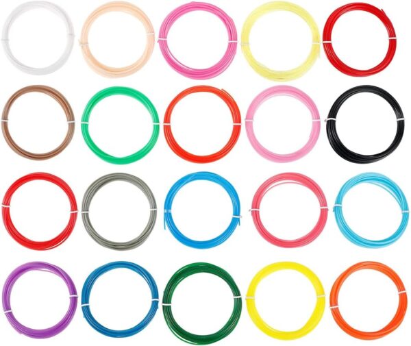 30Pcs 3D Pen Filament 1.75mm PLA Refills Pack, 3D Printing Pen Refills 30 Colors, Each Color 16.4 Feet, Universal Safety 3D Pen PLA Filament for 3D Pen and 3D Printer - Image 9