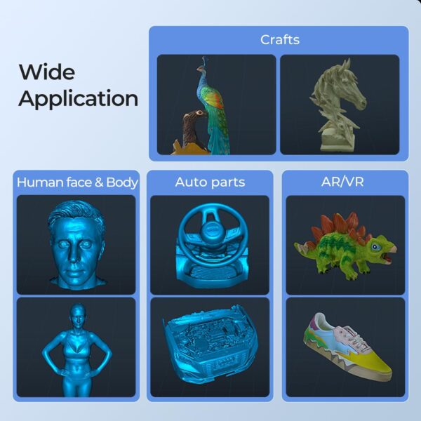 Creality CR-Scan Ferret Pro 3D Scanner for Printing, 0.1mm Accuracy & 60FPS Wireless Scanning with WiFi6/Anti-Shake, Full-Color Handheld Scanner Compatible with Win/Mac/iOS/Android - Image 7