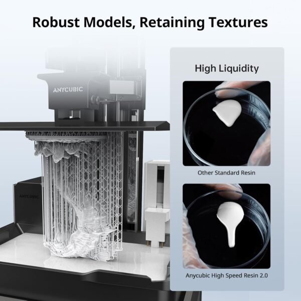 ANYCUBIC High Speed 3D Printer Resin 2.0, Print Up to 3X Faster, Special for Anycubic Photon Mono M5s/M7 Series, Particularly Apply for Large-Size 3D Printing Models, Low Odor (White, 1kg) - Image 6