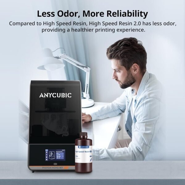ANYCUBIC High Speed 3D Printer Resin 2.0, Print Up to 3X Faster, Special for Anycubic Photon Mono M5s/M7 Series, Particularly Apply for Large-Size 3D Printing Models, Low Odor (White, 1kg) - Image 7