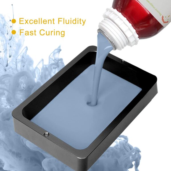 Reprapper ABS-Like 3D Printer Resin, 405nm Fast UV-Curing 1kg Gray 3D Printing Photopolymer Sensitive Resin for LCD Printer, Grey 1000g - Image 8