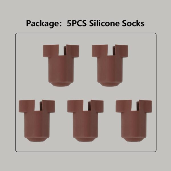 5PCS Silicone Socks for K1 Series, 3D Printer Parts High Temperature and Wear Resistance Hotend Nozzle Silicone Cover Socks for K1, K1 Max, K1C, Ender 3 V3/KE/Plus, Quick Swap Hotend - Image 6