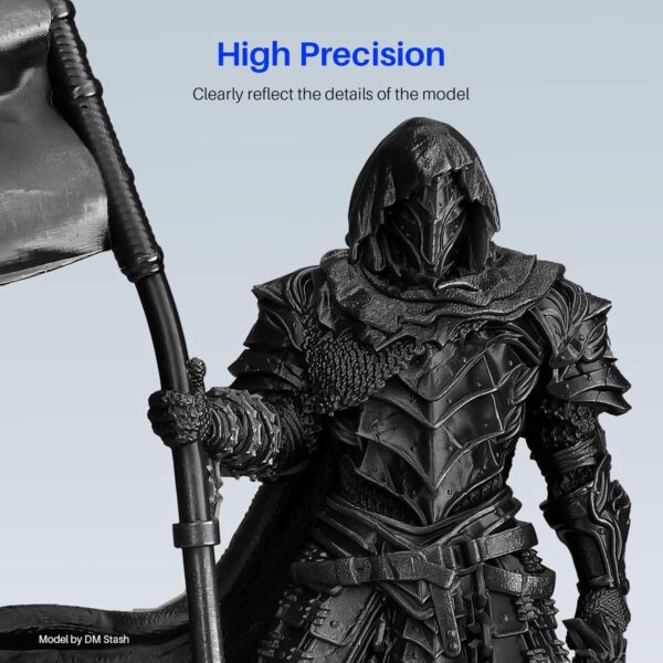 ELEGOO Tough Resin 3D Printer Resin with High Hardness, Low Viscosity, Low Shrinkage, Compatible with MSLA/LCD/DLP 3D Printers, Grey 2000g - Image 4