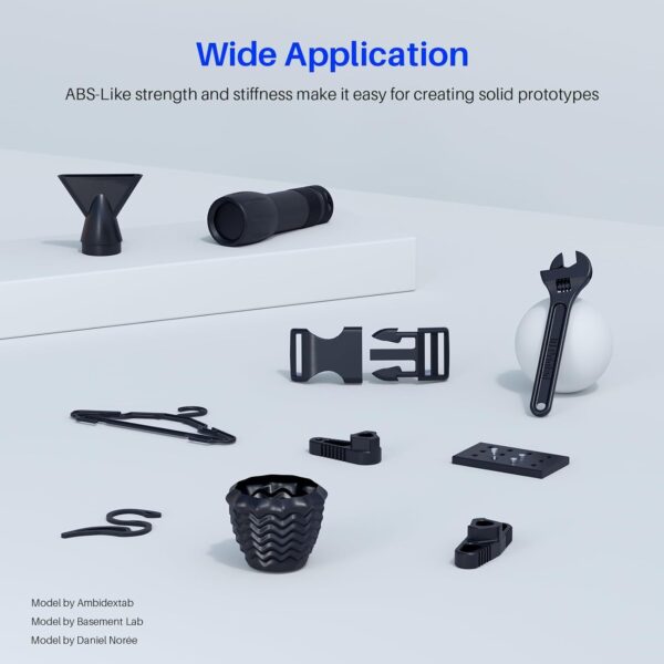 ELEGOO Tough Resin 3D Printer Resin with High Hardness, Low Viscosity, Low Shrinkage, Compatible with MSLA/LCD/DLP 3D Printers, Grey 2000g - Image 5