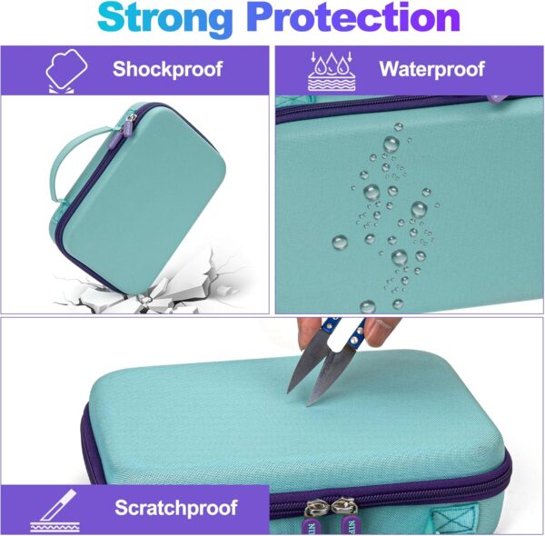 3D Pen Case for Scrib3d P1 Advanced, 3D Doodler Flow, MYNT3D Super Professional Printing, PIKA3D PRO, Extra Mesh Pocket Fits PLA Filament, Stencil Book, Project Guide, Light Blue(Case Only) - Image 6