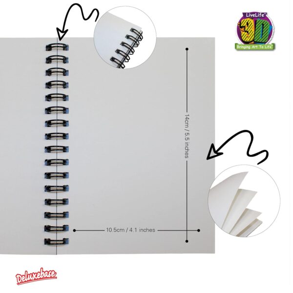 3D LiveLife Jotter - Aloof from Deluxebase. Lenticular 3D Tiger 6x4 Spiral Notebook with plain recycled paper pages. Artwork licensed from renowned artist Jeremy Paul - Image 3