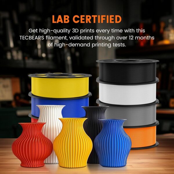 PETG Filament 1.75mm 4KG, 3D Printer Filament Bundle PETG, Strong Toughness, 4 * 1KG(1320M) Filament High Precision, Dimensional Accuracy ±0.02mm,Mint Green+Cherry Red+Chocolate+Sky Blue - Image 8