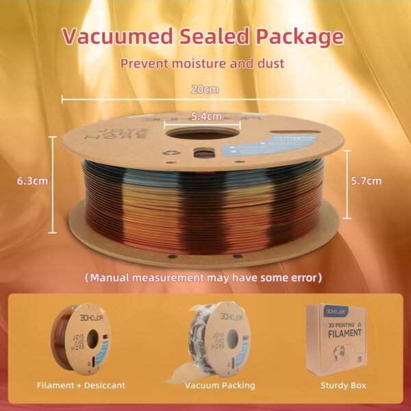 Transparent Multi Rainbow Color Gradient Change PLA 1.75mm 1KG 3D Printing Filament Crystal Rainbow PLA Clear PLA Filament with Cardboard Spool-Maple Leaf - Image 6