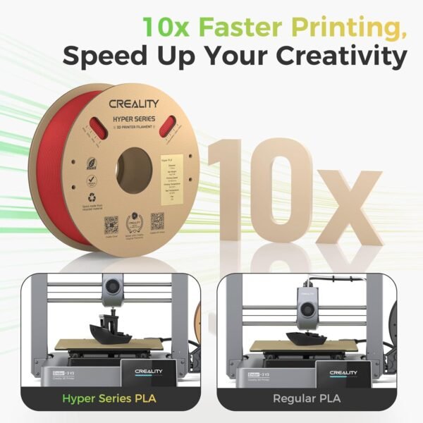 Creality Hyper PLA Filament Bundle 4KG, Up to 600mm/s High Speed 3D Printer Filament PLA, No-Tangling Stronger Toughness Fit Most 3D Printers - Image 4