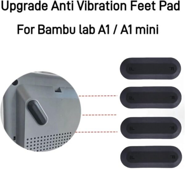 for Bambu Lab A1/A1mini Original Anti Vibration Feet Pad Anti-Slip Anti-Shock Dust-Proof Rubber 3D Printer Parts(2 Sets) - Image 3