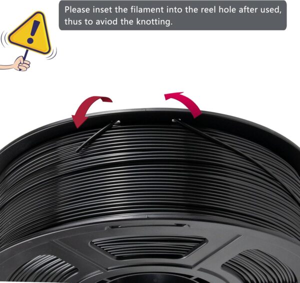 iSANMATE ASA Filament 1.75mm Black 1KG, UV & Weather Resistant 3D Printer Filament Perfect for Outdoor Functional Parts, Dimensional Accuracy +/- 0.02mm, 1kg Spool (2.2lbs) - Image 4