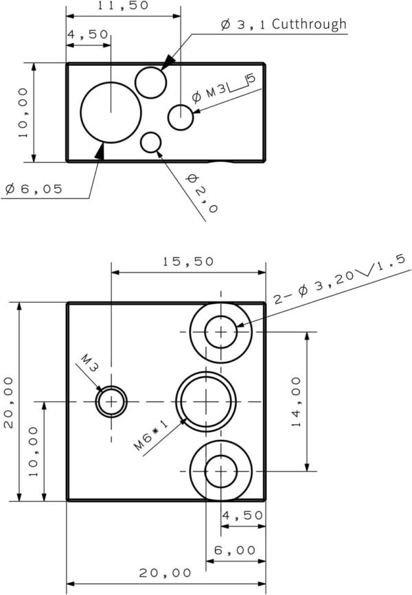 Updated High Temperature CR-10 Plated Copper Heater Block for MK8 Extruder Creality All Metal Hotend Ender3 V2 Ender 3 pro Ender 5 Pro Plus CR10 S4 S5 3D Printer (Copper) - Image 5