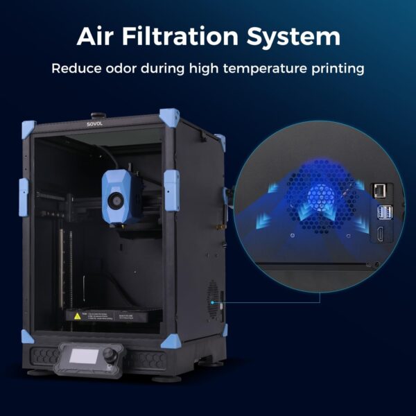 Sovol Zero 3D Printer, 1200mm/s High Speed CoreXY 3D Printers with Eddy Scanning & Pressure Sensing, 350℃ Nozzle & 120℃ Heated Bed Heating, XYZ Full Linear Rails Open Source Build Volume 6X6X6in - Image 6
