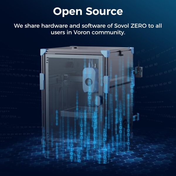 Sovol Zero 3D Printer, 1200mm/s High Speed CoreXY 3D Printers with Eddy Scanning & Pressure Sensing, 350℃ Nozzle & 120℃ Heated Bed Heating, XYZ Full Linear Rails Open Source Build Volume 6X6X6in - Image 8