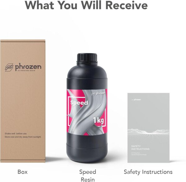 phrozen 3D Printer Rapid Resin [Speed Gray], 405nm LCD UV-Curing Photopolymer Resin, Fast Printing, Low Shrinkage, High Precision, Low Odor, Non-Brittle, Easy to Print (1KG) - Image 8