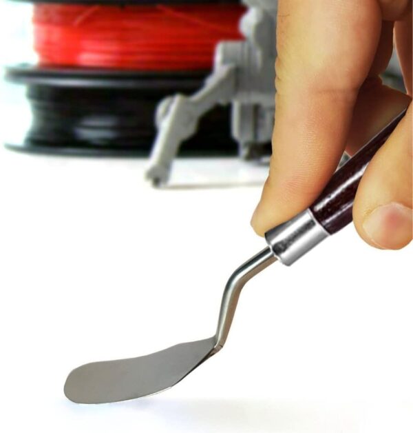 MMOBIEL 5Pcs 3D Printer Accessories 3D Print Removal Tool Shovel Tool Set, Stainless Steel 3D Printer Spatula Palette Knife with Sturdy Wooden Handle to Remove Models from 3D Printers - Image 4