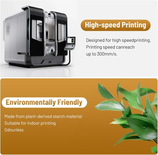 PLA Filament 1.75mm, 3D Printing Filament, High Precision & Toughness, Dimensional Accuracy +/-0.02mm, 1kg(2.2lbs), Odorless, Moisture-Proof, Compatible with Most FDM Printers, Rainbow - Image 6