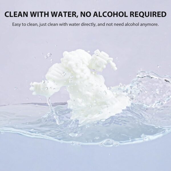 Water Washable Pro Resin - Low Shrinkage 3D Printer Resin, 405nm UV-Curing Water-Washable Photopolymer Printing Resin, High Precision & Easy to Clean (White, 1kg) - Image 3