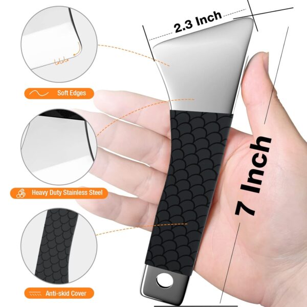 Professional 3D Printer Tool, Upgraded Metal 3D Printer Removal Spatula with Comfortable Grip, Specially Designed 3D Printer Accessories for Model Stripping Safety - Image 3