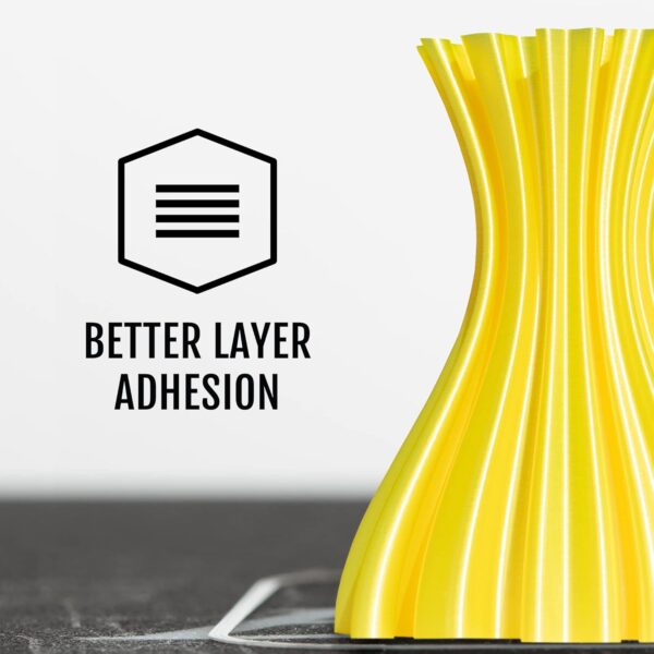 HATCHBOX Metallic Finish PLA 3D Printer Filament, Dimensional Accuracy +/- 0.03 mm, 1 kg Spool, 1.75 mm, Yellow - Image 4