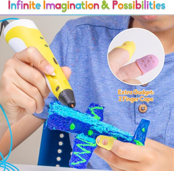 3D Pen Filament Refills, 20 Colors 1.75mm PLA Threads, Each Color 16.4 Feet, Total 328 Feet with 2 Finger Caps, Compatible with SCRIB3D MYNT3D 3D Pen (3D Pen Not Included) - Image 4