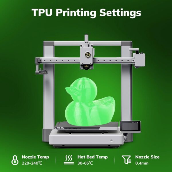 AMOLEN 95A TPU 3D Printer Filament, 1.75mm Glow in The Dark Green, Soft TPU Flexible 3D Printing Filament, High Hardness & Resilience, Best with UV Lamps, 1kg Spool(2.2lbs), Fit Most 3D Printers - Image 5