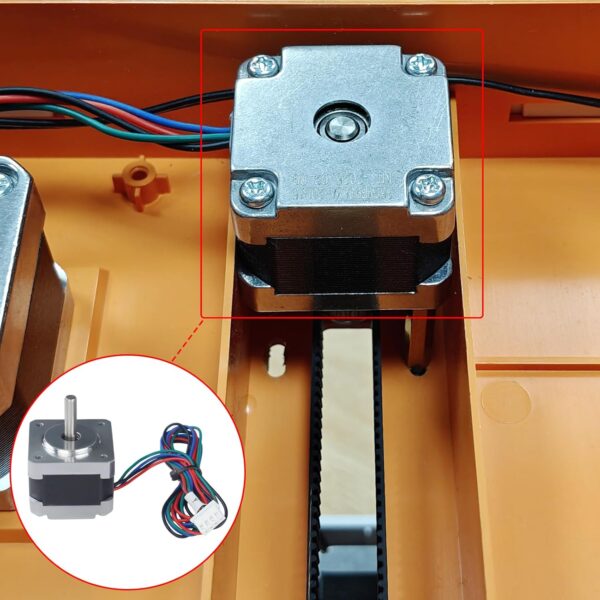 FYSETC 3D Printer Accessories - Small Stepper Motor Replacement Compatible with Tina2S: Y Axis 35-28mm/ 1.3 * 1.1 inch with Connecting Cable 23.2 inch Direct Drop in - Printing Part - Image 5