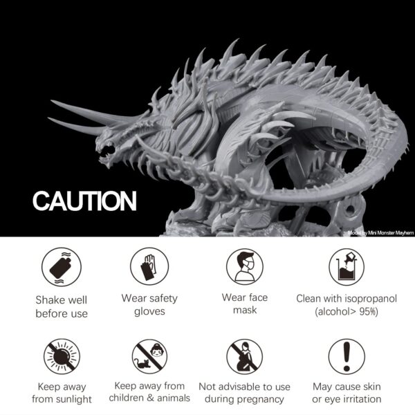 3D Printer Resin,10K Art-Engineering Toughness Non-Brittle New ABS-Like Resin for UV-Curing Photopolymer Rapid High Precision Low Odor LCD DLP SLA 405nm Resin (Nebula Grey, 1000g) - Image 5
