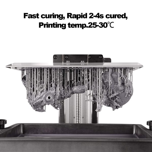 3D Printer Resin,10K Art-Engineering Toughness Non-Brittle New ABS-Like Resin for UV-Curing Photopolymer Rapid High Precision Low Odor LCD DLP SLA 405nm Resin (Nebula Grey, 1000g) - Image 6