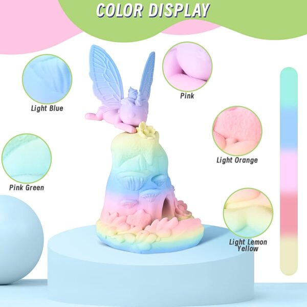 ERYONE Matte Rainbow 3D Printer PLA Filament 1.75 +/- 0.03mm, Matte Muticolor Filament PLA 1KG(2.2LBS) Spool, Matte Macaron Rainbow - Image 3