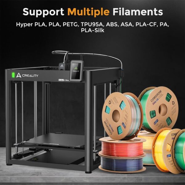 Creality Ender 5 Max 3D Printer, with 700mm/s Max Printing Speed,Auto Leveling 300℃ High Temp Precise Linear Rail Dual Z Axis Extruder Beefy Frame and PLA 3D Printer Filament Grey and White - Image 4
