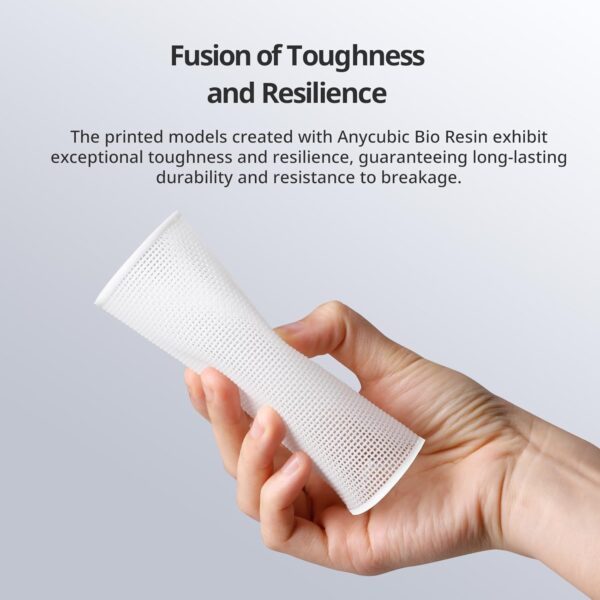 ANYCUBIC 3D Printer Resin, Odorless Standard Photopolymer Resin, High Precision and Low Viscosity, Fast UV-Curing ABS Like Resin for 8K/10K/14K LCD 3D Printing (White, 1kg) - Image 4