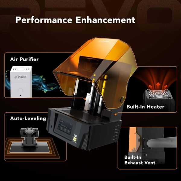 phrozen Sonic Mighty Revo LCD Resin 3D Printer Bundle with Photopolymer Resin Hyperfine Graphite - Image 3