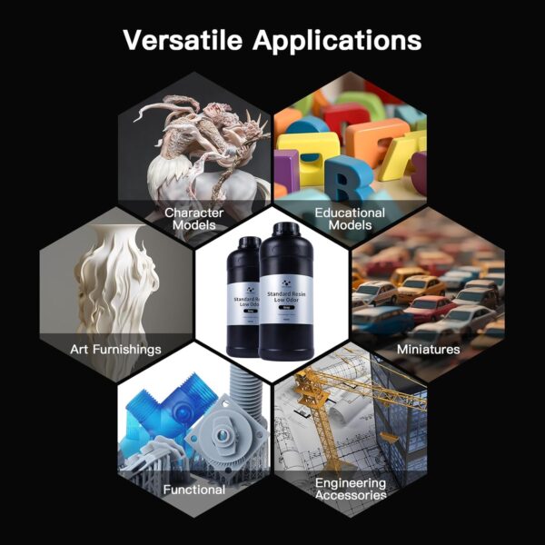NOVA3D 3D Printer Resin Low Odor Rigid 405nm UV Fast Light Curing, Excellent Fluidity for 4K/8K LCD/DLP/SLA Resin 3D Printers - Image 7