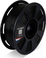 HATCHBOX PLA MAX V2 Black 3D Printer Filament Made in The USA, 1.75mm Diameter 1 KG Spool, Premium USA Made 3D Printing Filament