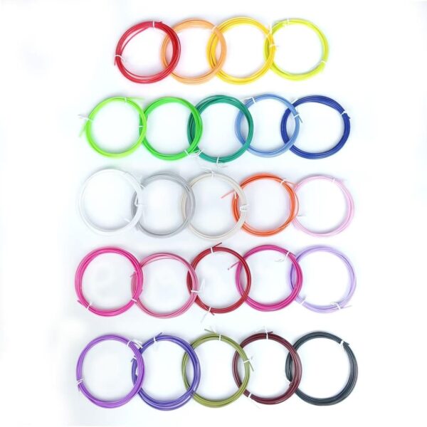 3D Pen Filament Refills and 3D Printing Drawing Book Set, 24 Colors 1.75mm PLA Filament,Total 240 feet, Compatible with Most 3D Pens, with Reusable Colorful 40 Patterns Thick Paper Template - Image 3