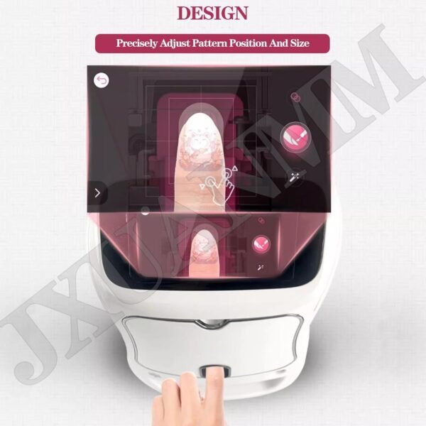 3D Nail Art Printer Machine - Digital Nail Design Machine Printer That Comes w/Over 800 Pictures of Nail |Wireless & Automatic Nail Art Machine,30s Done,Support WiFi/DIY/USB,White - Image 3