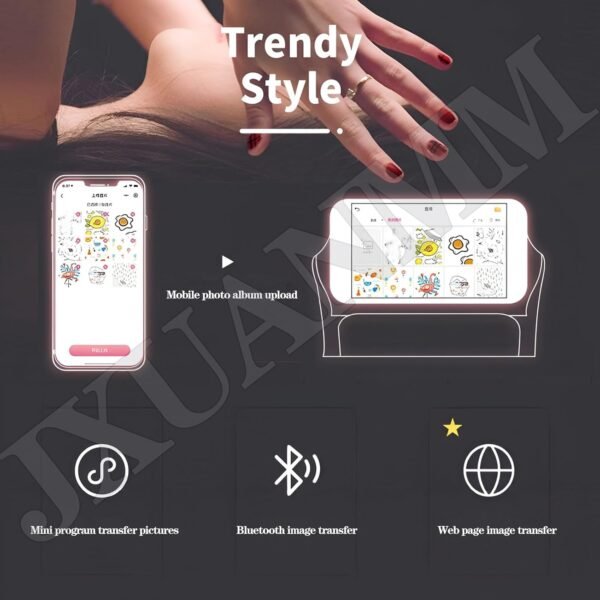 3D Nail Art Printer Machine - Digital Nail Design Machine Printer That Comes w/Over 800 Pictures of Nail |Wireless & Automatic Nail Art Machine,30s Done,Support WiFi/DIY/USB,White - Image 5