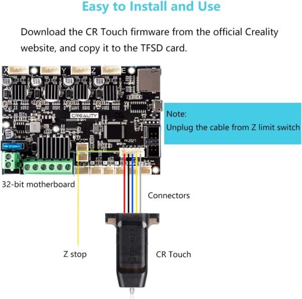 Creality CR Touch Auto Bed Leveling Sensor Kit for 3D Printer with Metal Push Pin for Ender 3/Ender 3 V2/Ender 3 Pro/3 Max/Ender 5 pro/CR-10 with 32 Bit V4.2.2/V4.2.7 Mainboard - Image 4