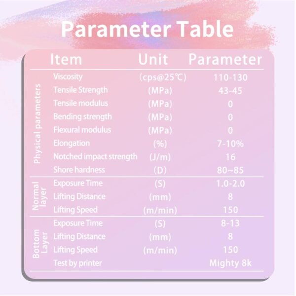 Crystal Bicolor Water Washable Resin 3D Printer UV-Curing Resin 405nm Photopolymer for LCD/DLP High Precision Low Shrinkage Low Odor Dual Color Blue Purple 1KG - Image 5