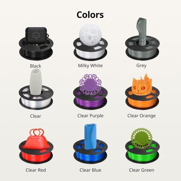 ANYCUBIC TPU Filament 1.75mm, 95A Soft Flexible 3D Printer Filament, Dimensional Accuracy +/- 0.02mm, Print with Most FDM 3D Printers, 1KG Spool, Grey - Image 7