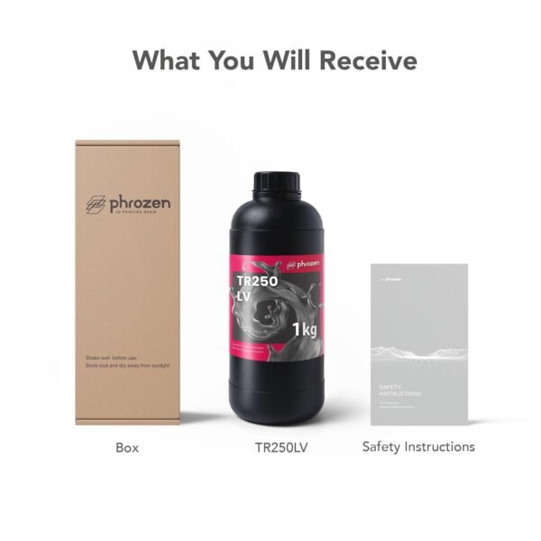 phrozen High Temp 3D Printer Resin [TR250LV], Functional Resin HDT80 °C 405nm DLP LCD UV-Curing Photopolymer Resin for Prototyping, Ducting, Molding, High Precision Printing (1KG) - Image 7