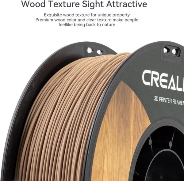 Official Creality Wood Filament PLA 1.75 mm, Woods 3D Printer Filament, More Than 30% Real Wood, Smooth Silk Texture, Toughness, 1kg(2.2lbs)/Spool 3D Printing Filament, for All FDM Printers - Image 4