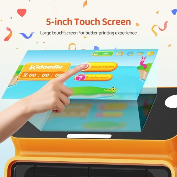 Kidoodle Mini 3D Printer for Kids & Beginners, 600mm/s High Speed Printing, Auto-Leveling/Child-Safe Design/5" Touch Screen, Pre-Assembled with Wi-Fi/App Control, Easy Setup for Home/School - Image 6