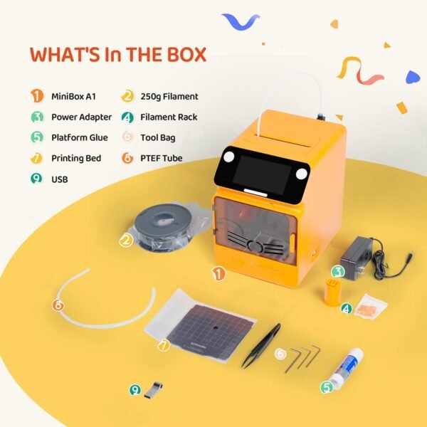 Kidoodle Mini 3D Printer for Kids & Beginners, 600mm/s High Speed Printing, Auto-Leveling/Child-Safe Design/5" Touch Screen, Pre-Assembled with Wi-Fi/App Control, Easy Setup for Home/School - Image 8