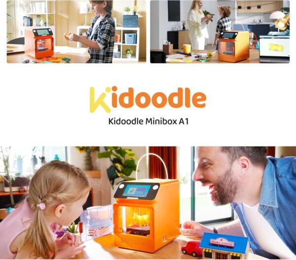 Kidoodle Mini 3D Printer for Kids & Beginners, 600mm/s High Speed Printing, Auto-Leveling/Child-Safe Design/5" Touch Screen, Pre-Assembled with Wi-Fi/App Control, Easy Setup for Home/School - Image 9