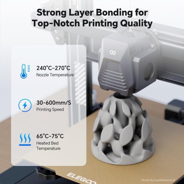 Rapid PETG Filament 1.75mm, High Speed PETG 3D Printer Filament Up to 600 mm/s, Dimensional Accuracy +/- 0.02 mm, Fits for Most FDM 3D Printers, 1kg White - Image 5