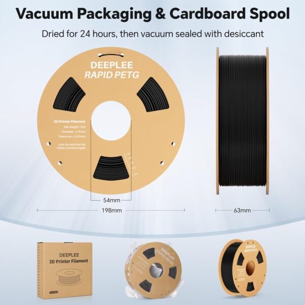 Rapid PETG Filament 1.75mm, High Speed PETG 3D Printer Filament Up to 600 mm/s, Dimensional Accuracy +/- 0.02 mm, Fits for Most FDM 3D Printers, 1kg White - Image 7